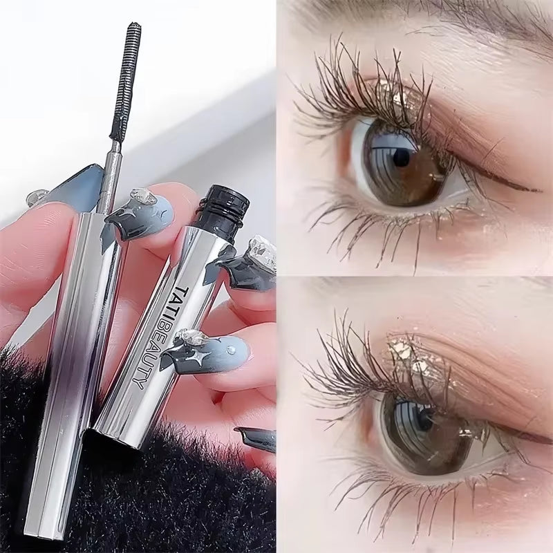 Metal Bar Type Head Mascara Waterproof Lasting Extra Volume Smudge-Proof Curling Lengthening Eyelash Extension Eye Makeup Tools