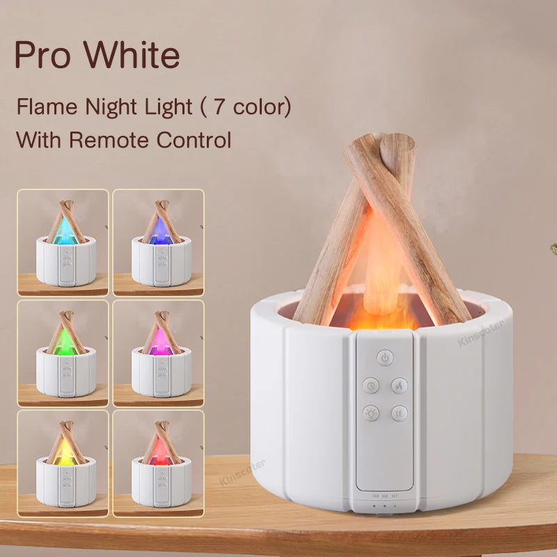 Bonfire Air Humidifier Simulated Flame Aroma Diffuser Ultrasonic Cool Mist Maker Fogger LED Essential Oil Lamp Difusor