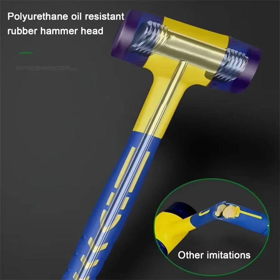 Rubber Hammer 25/35/45Mm New Double Head Multifunctional Double Face Soft Touch Hammer Plastic Coated Grip DIY Hand Tool