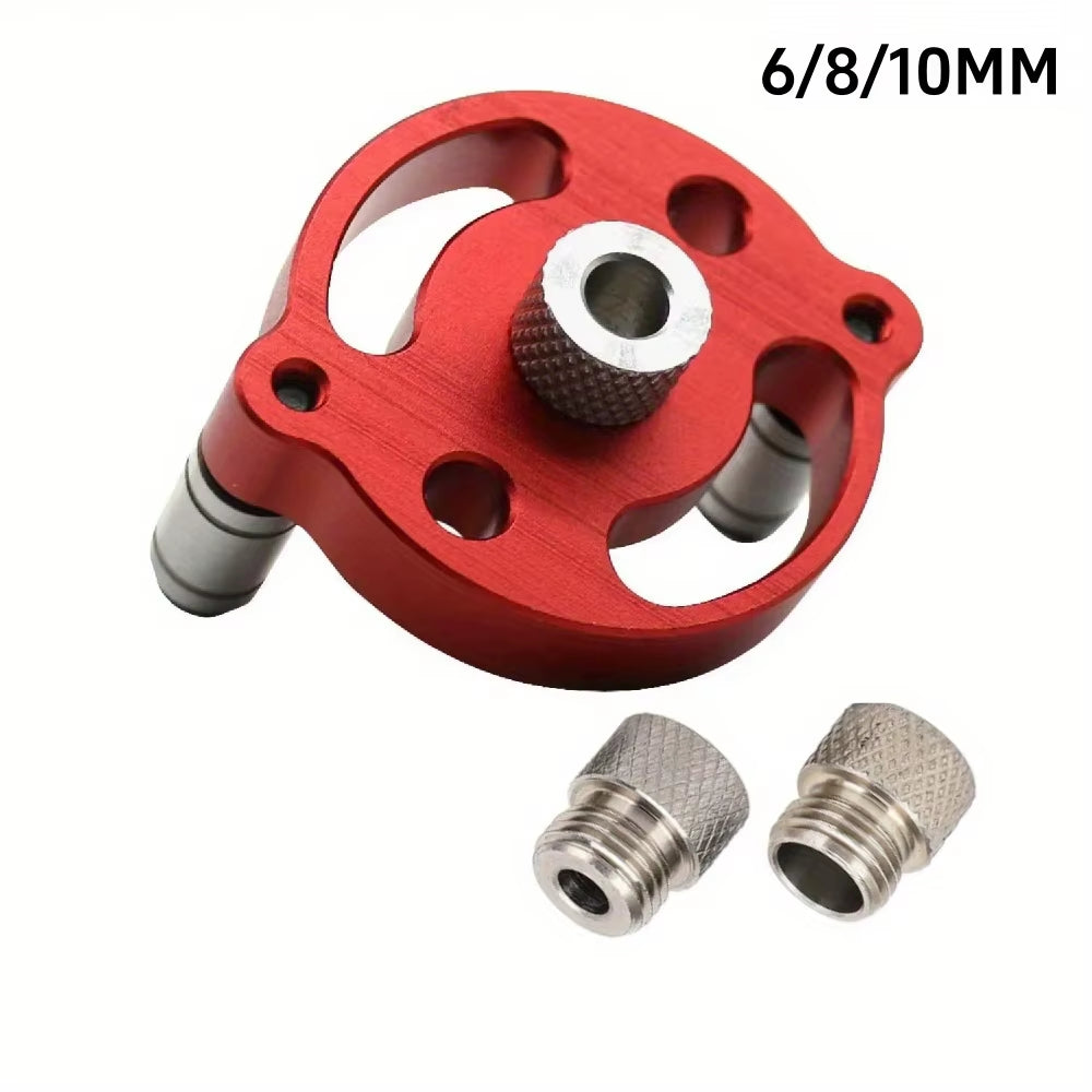 Self Centering Doweling Jig, Self Center Dowel Jig Handheld Drill Guide for Straight Holes Wood Panel Hole Puncher Locator Tool