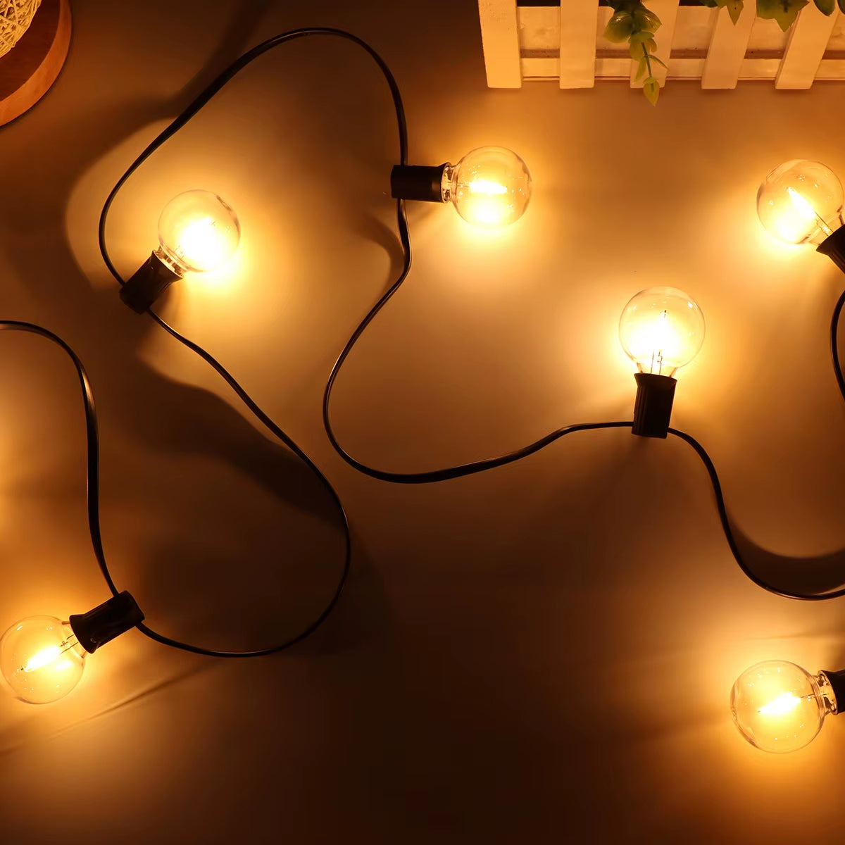 9M /15M Fairy Wedding String Light Christmas Retro LED Globe Festoon Bulb LED Fairy String Light Outdoor Party Garden Garland