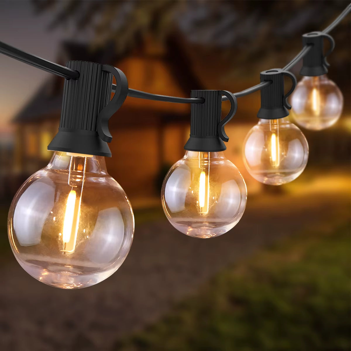 9M /15M Fairy Wedding String Light Christmas Retro LED Globe Festoon Bulb LED Fairy String Light Outdoor Party Garden Garland