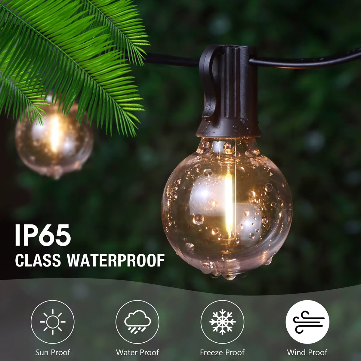 9M /15M Fairy Wedding String Light Christmas Retro LED Globe Festoon Bulb LED Fairy String Light Outdoor Party Garden Garland