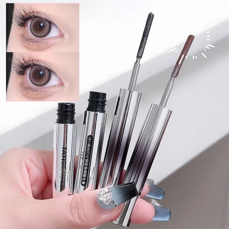 Metal Bar Type Head Mascara Waterproof Lasting Extra Volume Smudge-Proof Curling Lengthening Eyelash Extension Eye Makeup Tools
